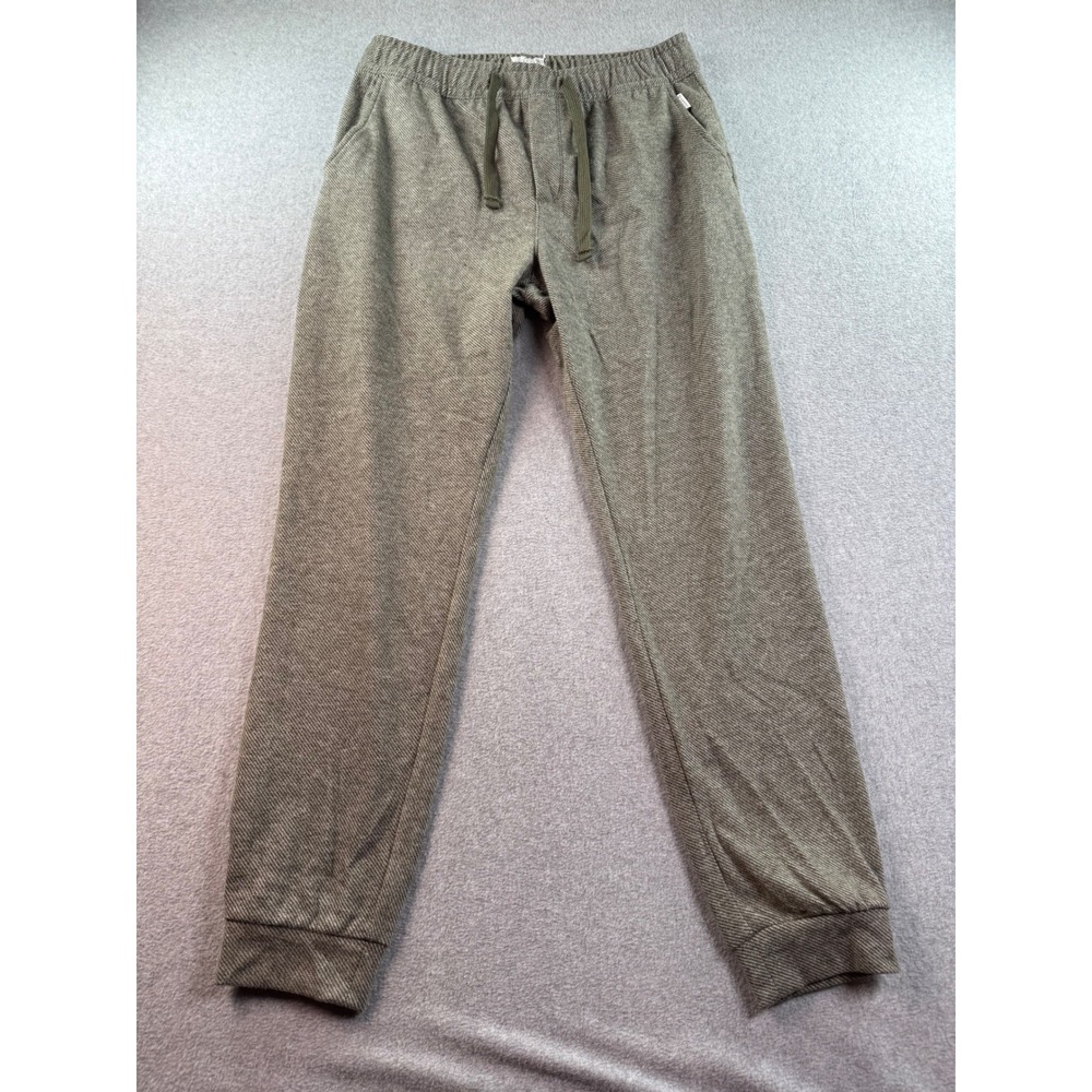 7 Diamonds Generation Mens Twill Knit Textured Joggers Sage Stretch Pants Size L